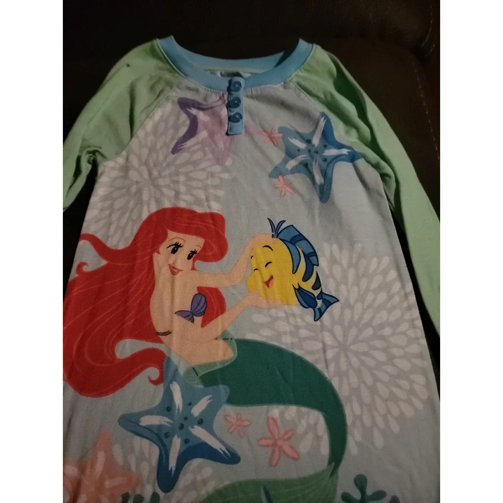 Disney store ariel‎ the little mermaid pajamas nightgown size 4 - Picture 2 of 3